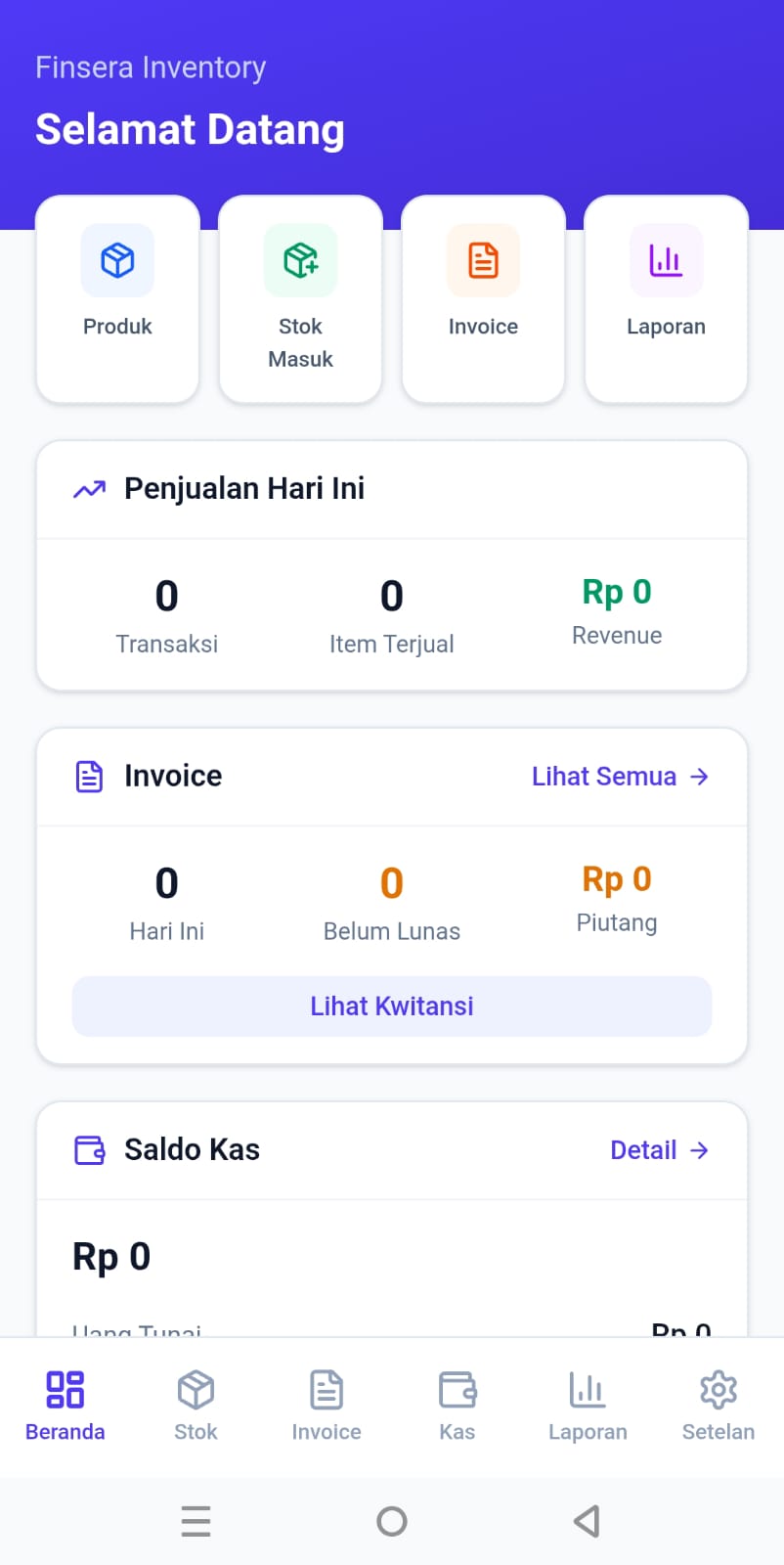 Finsera Inventory Dashboard