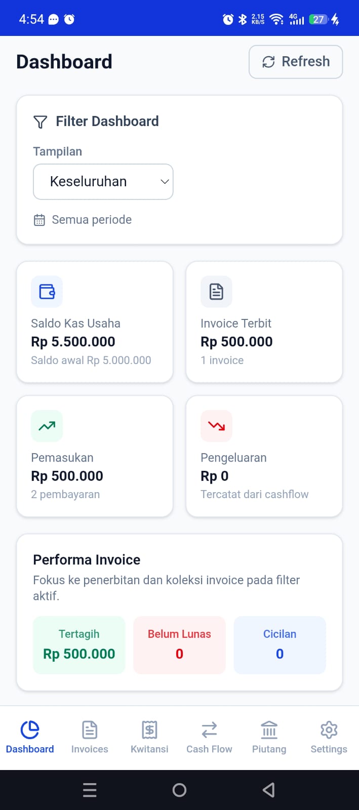 Finsera Invoice Dashboard